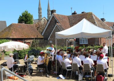 Ringwood and Burley Band playing in the sunshine